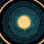 An intricate abstract digital fingerprint, symbolizing the hash function process. Glowing data streams flow into a central, stylized cryptographic mechanism, which then outputs a fixed-length, unique digital signature. The scene is set in a secure, cyber-futuristic environment with interconnected nodes and swirling light patterns, representing data integrity and one-way transformation. High-tech, professional concept art, intricate details, glowing effects, digital aesthetics, safe for work, appropriate content, family-friendly.