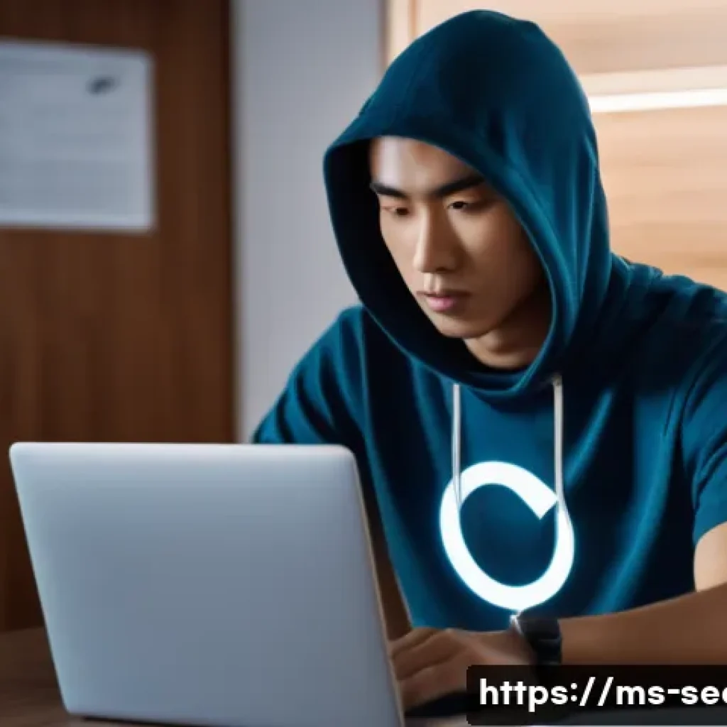 정보보안학 보안 솔루션 - **Prompt 1: The Subtle Threat of Phishing**
"A young Malaysian adult, casually dressed in a mode...