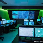 정보보안학 사이버 보안 정책 - A modern Malaysian cyber security operations center (SOC) bustling with activity, featuring diverse ...
